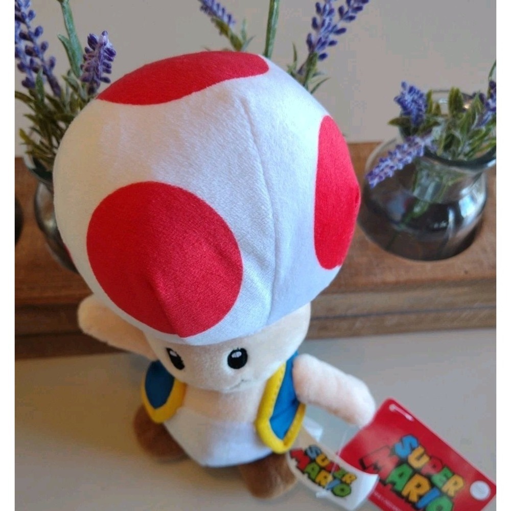 Good Stuff 2021 Nintendo 16" Jumbo Super Mario Toad Plush Toy - Picture 7 of 15
